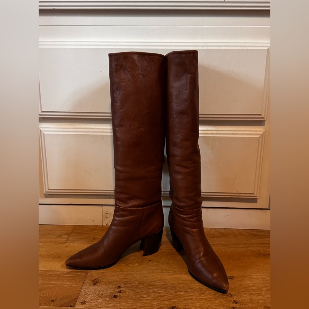 PRADA knee high Calzature Donna brown boots.